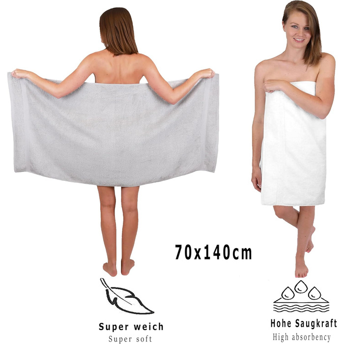 Набір рушників Betz 10 штук Premium 100% бавовна: 2 великі, 4 середні, 2 гостьові, 2 рукавички. Кольори: антрацит & сріблястий сірий