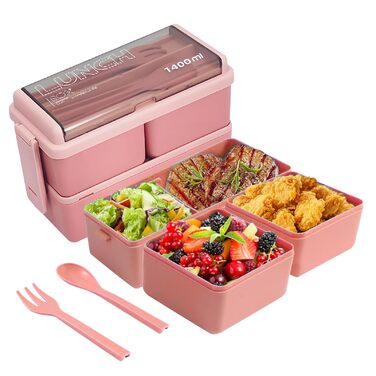 Електрична ланчбокс з підігрівом 1.5L, перезаряджувана, портативна, для роботи, сім'ї, кемпінгу, офісу, авто, подорожей, будівельних майданчиків (Blue)