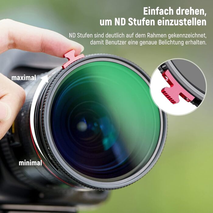 NEEWER 72mm Фільтр ND2-ND32 2-в-1 з дифузором та нейтральним градієнтом, HD, водостійкий, зносостійкий, для фото- та відеозйомки