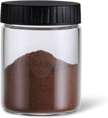 Tchibo Manual Coffee Grinder, Ceramic Burr Grinder, Adjustable Grind Size, Silver