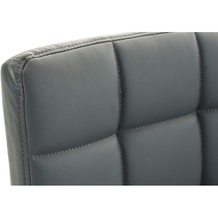 Офісний стілець CLP Deli V2 з штучної шкіри, сірий | Регульована висота сидіння, м'яке сидіння