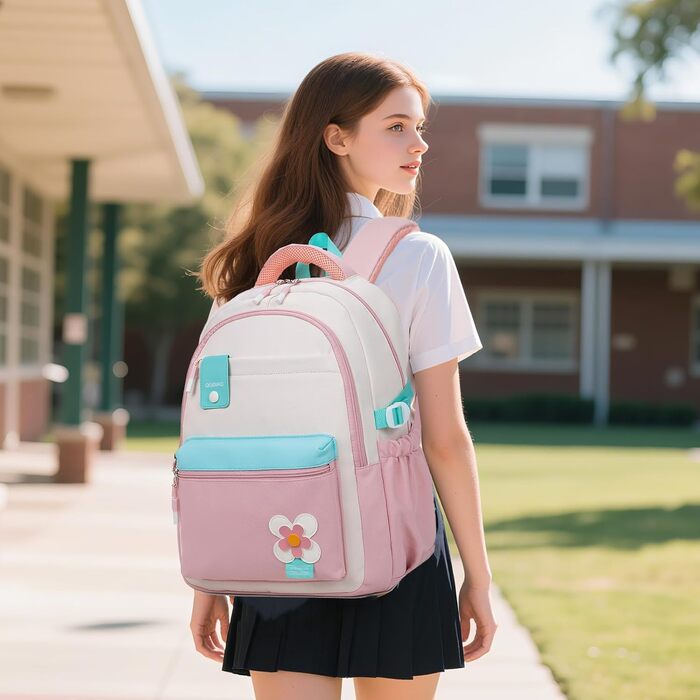 Шкільний рюкзак для дівчинки-підлітка 2025, рюкзак для школи/гімназії, водонепроникний, для ноутбука 15.6
