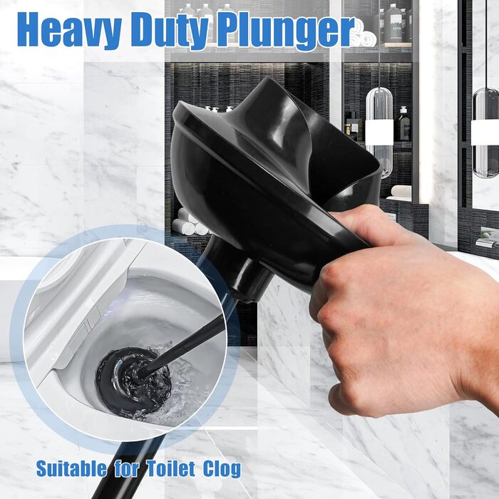 Набір для чищення унітазу JEHONN з щіткою, ерготичним тримачем та прихованим пінцетом, міцний, для ванної, умивальника