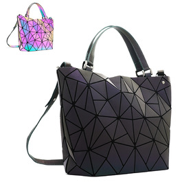 Геометричний гаманець жіночий світловідбиваючий, сумка через плече та клатч Geometrisches Portemonnaie (Cb-01-m)