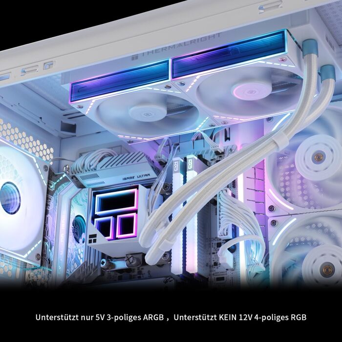 Thermalright Frozen Infinity 240 WHITE - Система водяного охолодження CPU з 3 вентиляторами PWM (2000 об/хв) для AM4/AM5/LGA115X/2011/1700/1851