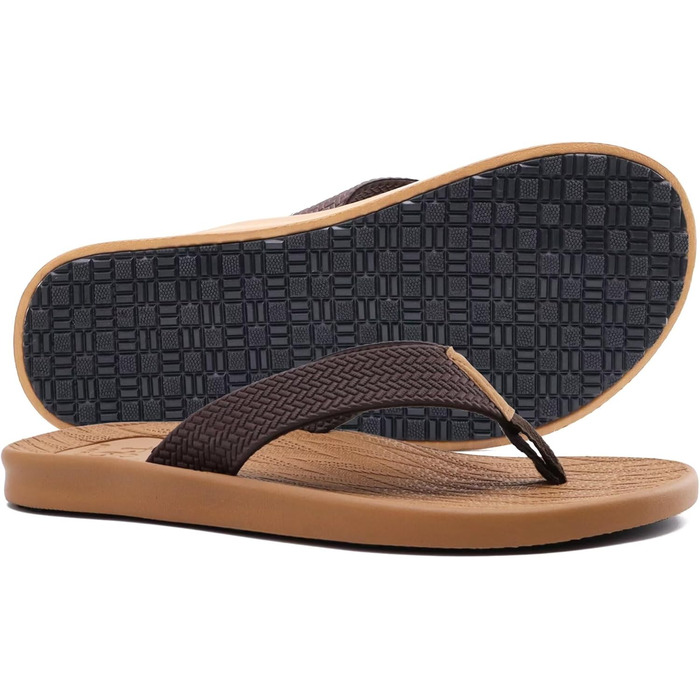 Шльопанці чоловічі KuaiLu Comfy для широкої ноги, нековзні, хакі (48 EU)