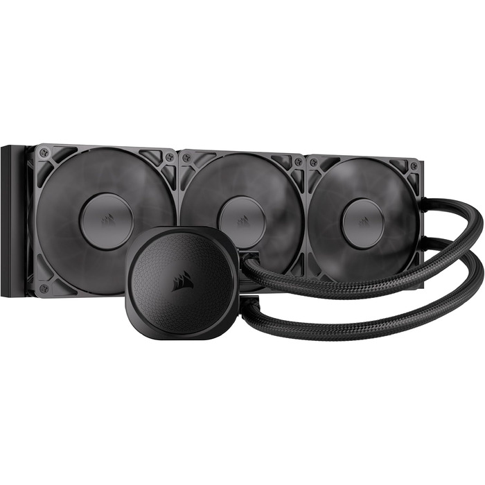 Система водяного охолодження Corsair Nautilus 360 RS для CPU – 360мм AIO, тиха, без RGB, чорний колір. Сумісна з Intel LGA 1851/1700, AMD AM5/AM4. В комплекті 3 вентилятори RS120.