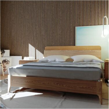 Акустичні настінні панелі HORI з ефектом дерева для шумоізоляції та декору стін, 120x60x2,1 см, колір Walnut Rustic (темний горіх)