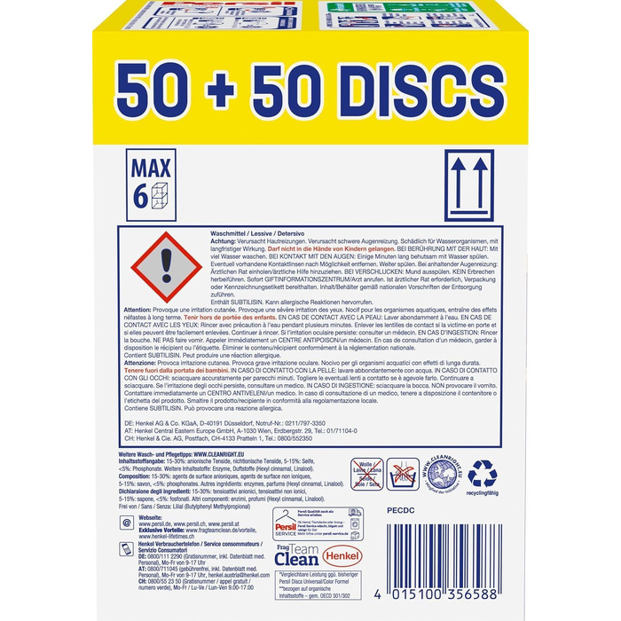 Капсули для прання Persil Color 4in1 DISCS, пральний засіб з технологією глибокого очищення для кольорових речей, 100 прань