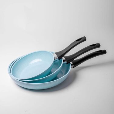 Набір сковорідок Starlyf Jade Pan Set: алюмінієвий, 5 предметів (3 сковороди, 2 кришки), антипригарне покриття Jade