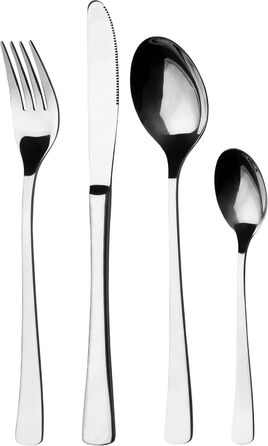GRÄWE Stainless Steel Cutlery Set for 6 People, Table Cutlery Set 24-Piece, Nickel-Free, Rust-Proof, Hand-Polished, Dishwasher-Safe - Würzburg Series