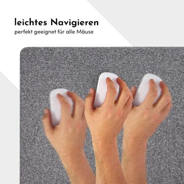 Підкладка під стіл FORMGUT з фетру, 90x30 см (світло-сірий) - килимок для ноутбука, XXL мишка, підкладка на стіл