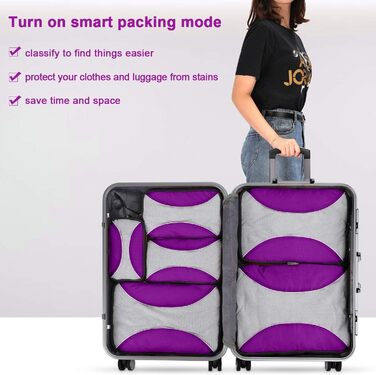 Органайзери для валізи G4Free: набір кубиків для подорожей (3/6/7 шт.)