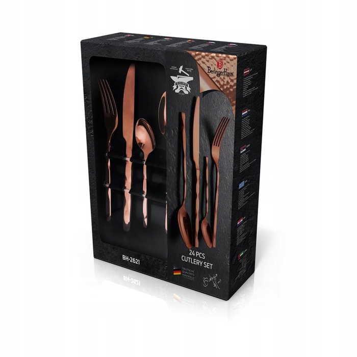 Набір столових приборів Berlinger Haus Rose Gold BH-2621, 24 предмети
