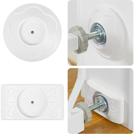 Захист для сходів IB STYLE для дітей - сітка для сходів, бар'єр для тварин, без свердління, білий, 67-75 см (4 накладки для стін)