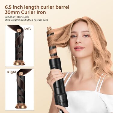 Набір для укладки волосся Pro Hairstyler 6 в 1: фен-щітка, плойка, іонізація, 1000W, чорний