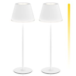 Світлодіодний акумуляторний настільний світильник Brandson з димером та сенсорним керуванням - рожевий (набір 2 шт.)