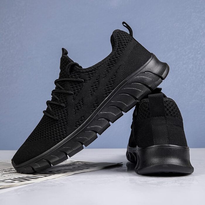 Жіночі кросівки для ходьби, бігу та трекінгу EGMPDA. Легкі, дихаючі, чорні (37 EU)