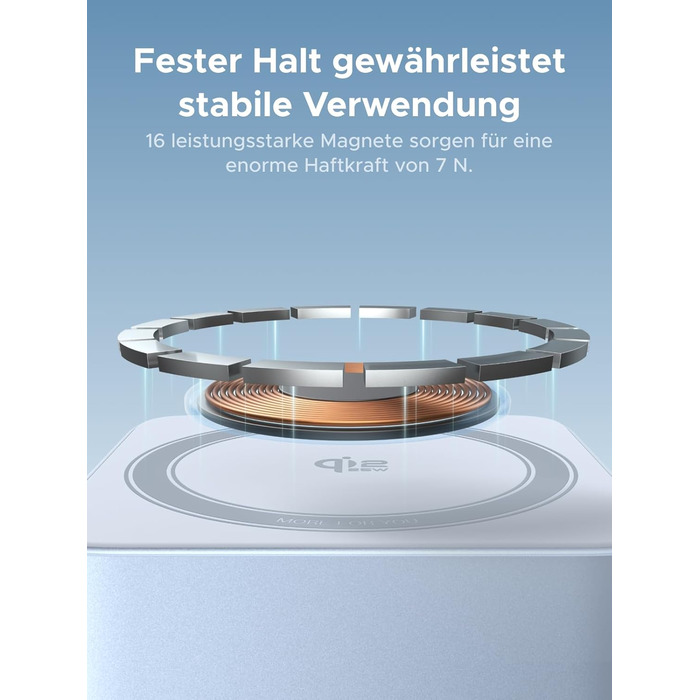 Зарядний пристрій UGREEN MagFlow 2-в-1 MagSafe 25W з підтримкою Qi2, нахильний 70°, для iPhone 16/17, AirPods та Pixel 10 Pro XL, з кабелем 1м