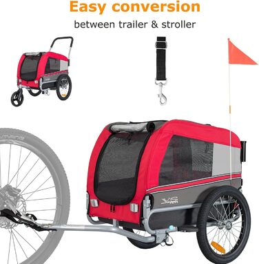 Універсальний візок для собак Tiggo VS Pets Medium: 2в1 (велосипедний, буксирний)