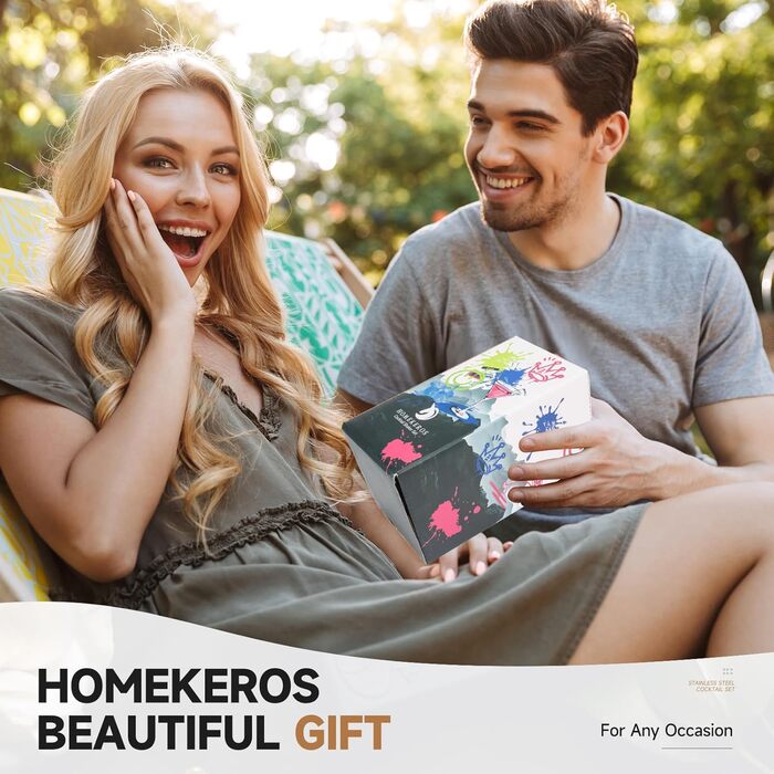 Набір для коктейлів 12 предметів: шейкер, аксесуари для бармена, професійний набір для коктейлів з нержавіючої сталі, 550мл та 850мл, подарункова коробка