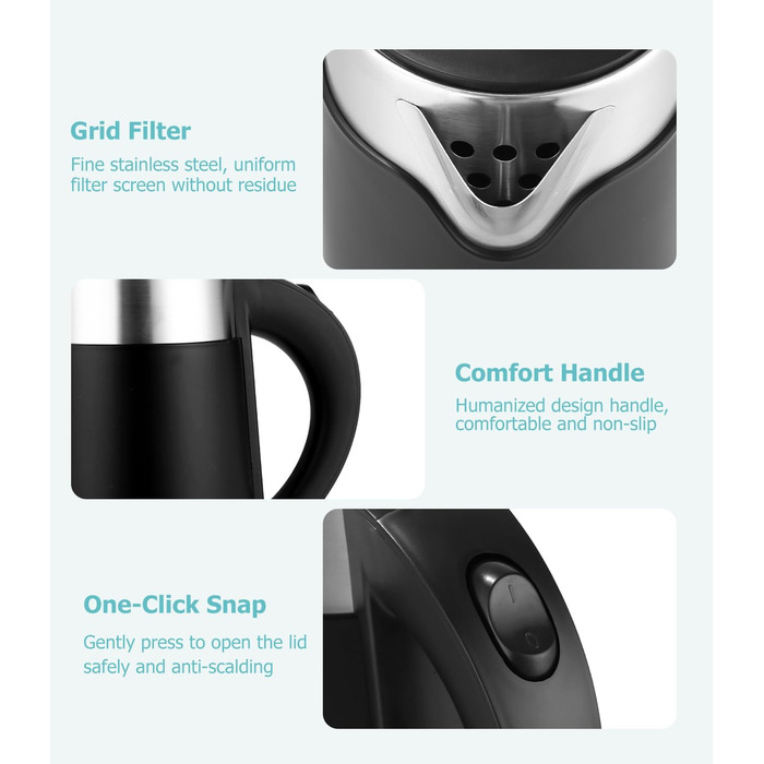 Електричний чайник-термос Hixava 800 мл для кемпінгу та подорожей. Швидкий нагрів, нержавіюча сталь