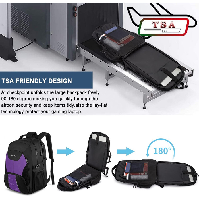 Чоловічий рюкзак 55L, великий, водовідштовхуючий, з відділенням для ноутбука 18.4