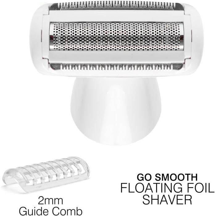 Електричний жіночий прилад для гоління та тримера бікіні Rio Go Smooth, вологостійкий, для ніг, під пахвами, інтимної зони, акумуляторний