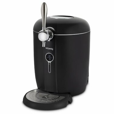 Система розливів пива H.Koenig - сумісна з усіма 5-літровими баками з нержавіючої сталі, інтегрована система охолодження, регулювання температури від 2°C до 12°C, 65 Вт, неслизькі ніжки (BW1688)