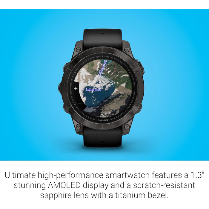 Розумний годинник Garmin epix Pro (Gen 2) Sapphire Edition 51 мм: преміум-функції та технології, вбудований ліхтарик, матеріал - сапфірове скло