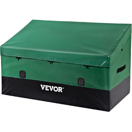 VEVOR Зовнішня коробка для зберігання 147x86x108 см, водонепроникна PE, садова скриня для подушок, для басейнів, дворів, гаражів, зелено-чорна
