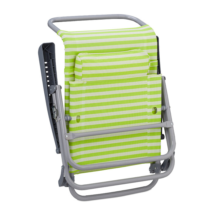 Relaxdays Folding Lounge Chair with Neck Pillow
