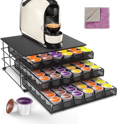 Підставка для капсул Dolce Gusto MastHome 3-ярусна, чорна – 108 капсул