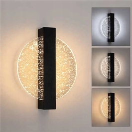 Сучасний настінний LED-бра чорно-золоте для спальні, 12Вт, 3000К