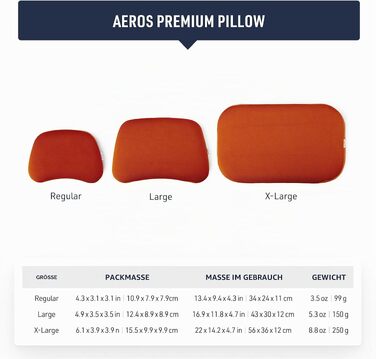 Надувна туристична подушка Sea to Summit Aeros Premium, великий розмір (Large)