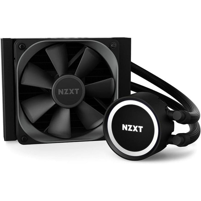NZXT Kraken: Рідинне охолодження CPU AIO з LCD-дисплеєм та RGB підсвічуванням (120 мм, чорний)