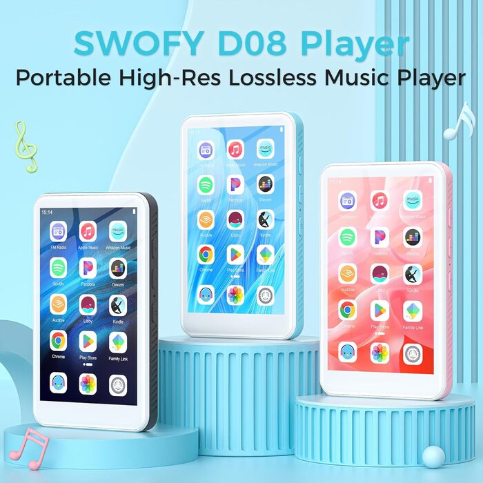 MP3 плеєр SWOFY з Bluetooth та Wi-Fi, 4.0