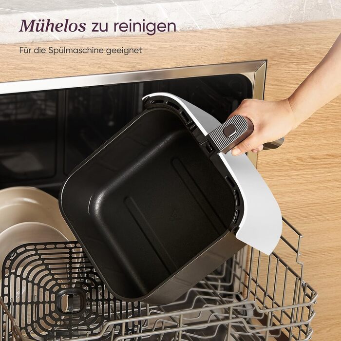 Фритюрниця Cosori Turboblaze Airfryer 9-в-1: смаження, випікання, гриль, обсмажування, 6л, тихий DC мотор, 87 рецептів, білий