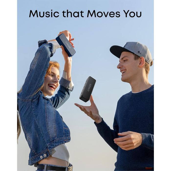 Anker SoundCore 2 Bluetooth колонка: Водонепроникна (IPX7), 24 год, 20м, з мікрофоном, чорна