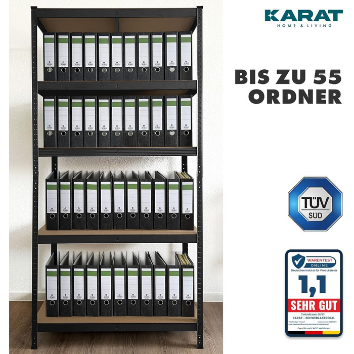 KARAT Heavy-Duty Shelving Unit, 2-Piece Set
