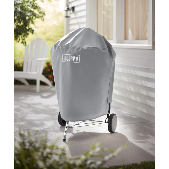 Гриль Weber Compact Kettle 47 см, чорний, кришка, комплект із чохлом для вугільних грилів (57 см), кулеподібний
