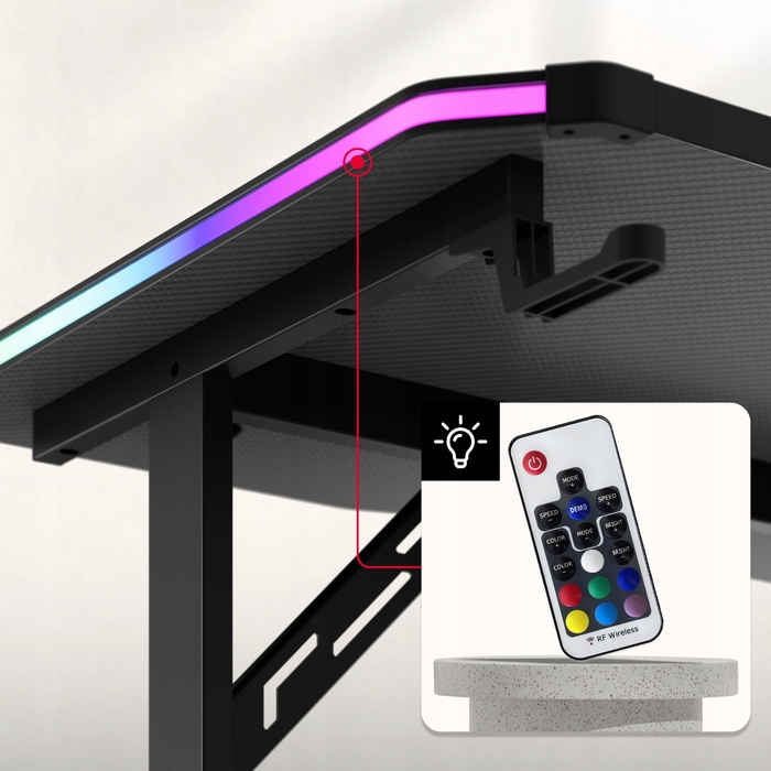 Ігровий стіл Huzaro Hero 4.6 RGB Black, 160 см