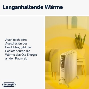 Масляний радіатор De'Longhi Dragon 4 TRD4 0615, 2500 Вт, 230 В, 50 Гц