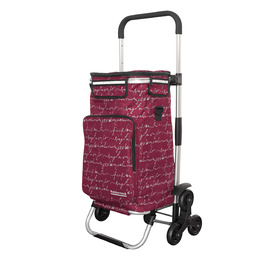 Складаний візок для покупок Rubberneck з холодильником та регульованою ручкою, червоний