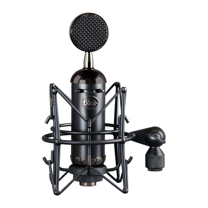 Blue Spark SL XLR Конденсаторний мікрофон з антивібраційним кріпленням, кардіоїдна характеристика, для запису, стрімінгу, подкастів (Чорний)