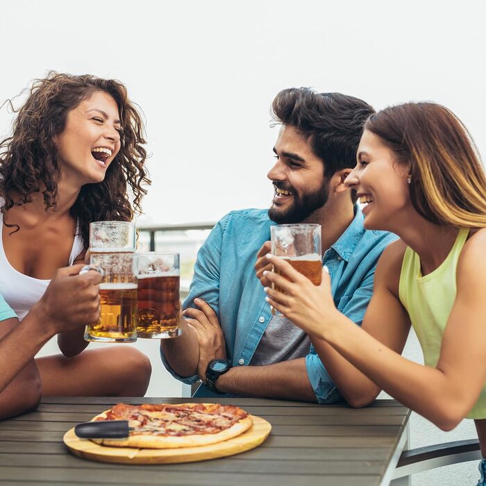 Професійний ніж для піци Relaxdays, 10 шт., преміум нержавіюча сталь, круглий роликовий піцеріз, для гастрономії, чорний, можна мити в посудомийці