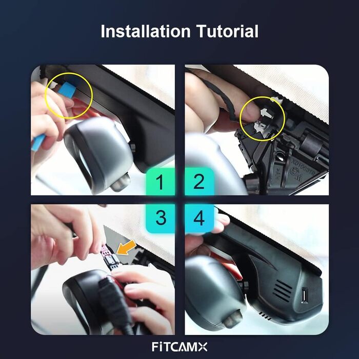 Відеореєстратор Fitcamx 4K+1080P для BMW (F-шасі) з WiFi, передній та задній, 128GB карта пам'яті