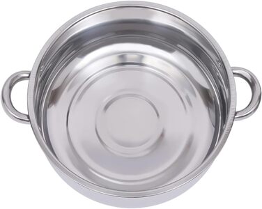 Паровар багаторівневий 5-ти ярусний, пароварка індукційна з нержавіючої сталі, парові грати, пароварка, каструля-пароварка з кришкою з термостійкого скла, діаметр 30 см