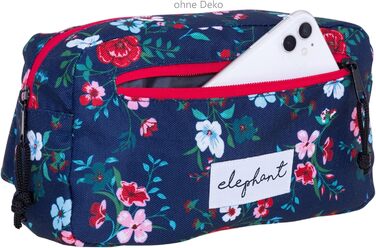 Сумка на пояс для чоловіків та жінок, велика міська сумка-шоппер, спортивна кросбоді-сумка, сумка через плече, сумка-шоппер Elephant, для подорожей (синій квітка)