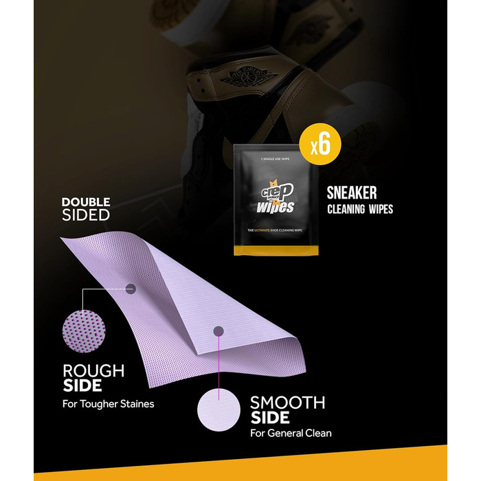 Crep Protect Box-Pack – Premium Sneaker Cleaning Kit with 6 x Sneaker Cleaning Wipes, 2 x Eraser Putty, Eraser, Cleaning Solution, Microfiber Cloth, and Brush 100 ml